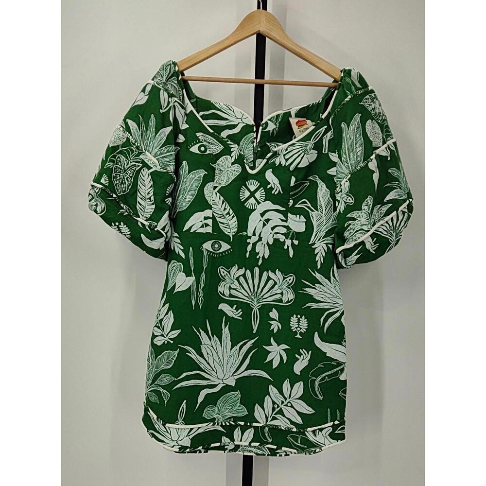 Farm Rio Forest Soul Linen Mini Dress - Picture 2 of 9
